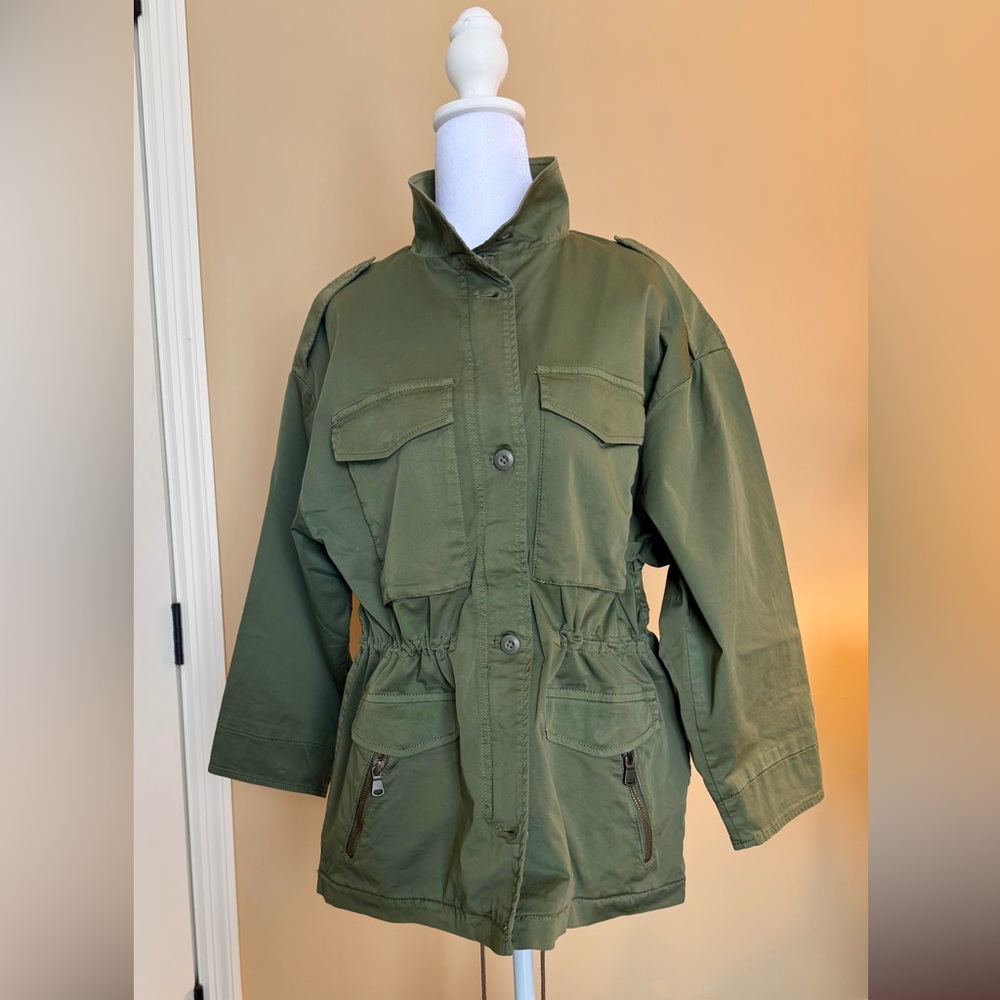 Joie Jenita Fatigue Green Military Style Jacket Size Medium NWT MSRP $298